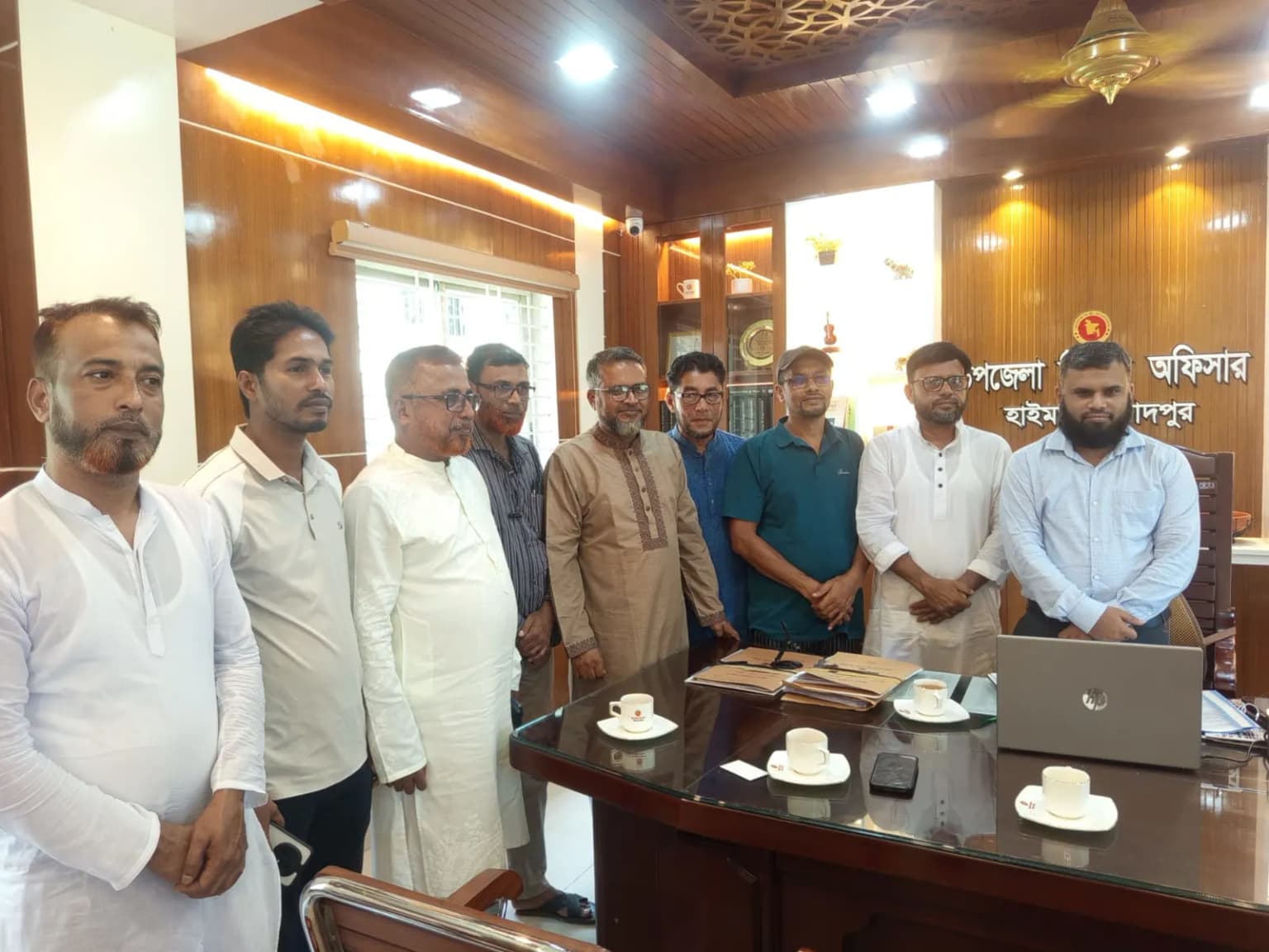 হাইমচরে ইউএনও-ওসির সঙ্গে মাদক সচেতনতা ও প্রতিরোধ ফোরামের সৌজন্য সাক্ষাৎ